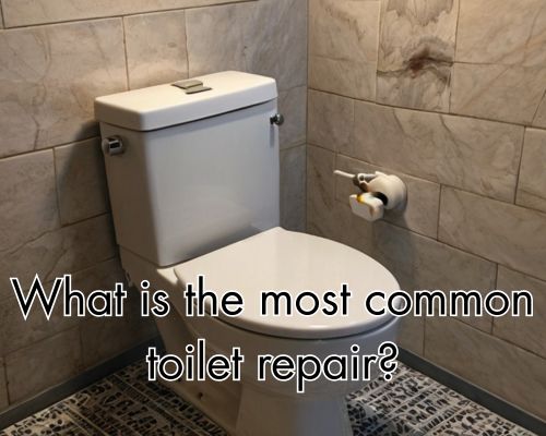 toilet repair undergoing