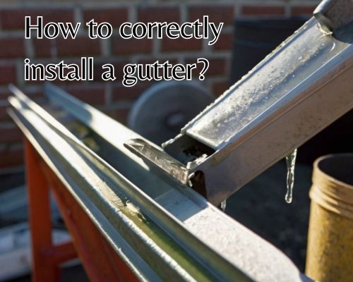 a gutter to be installed