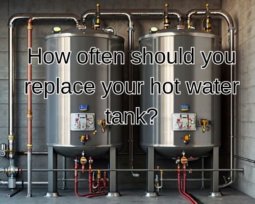 a newly replaced water tank