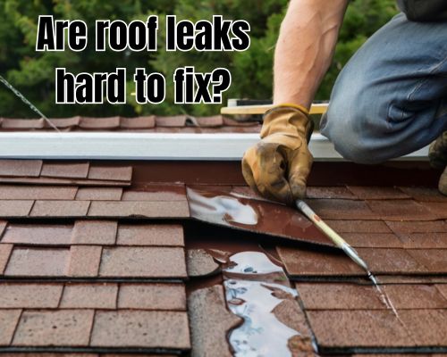 a roofer fixing hard leaks