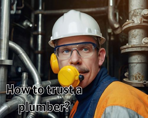 a trusted plumber in complete PPE